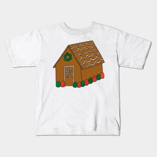 Gingerbread House Holiday Kids T-Shirt